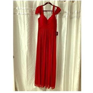 NEW Lulus Ocean of Elegance Wine Red Maxi Dress